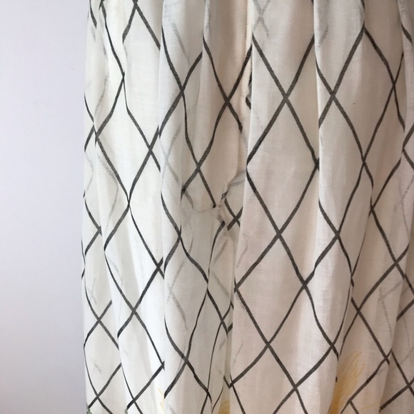 Vintage 1970s Floral Maxi Dress Long Windowpane XS - Picture 7 of 9